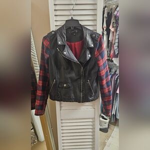 Moto Plaid/Flannel Jacket